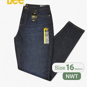 NWT Lee Legendary Skinny Jeans 16 Medium Mid Rise Dark Wash Stretch